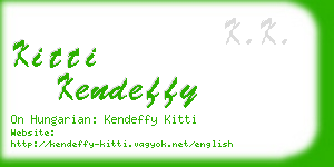 kitti kendeffy business card